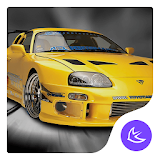 Yellow Sports Car Speed  free APUS Launcher theme icon