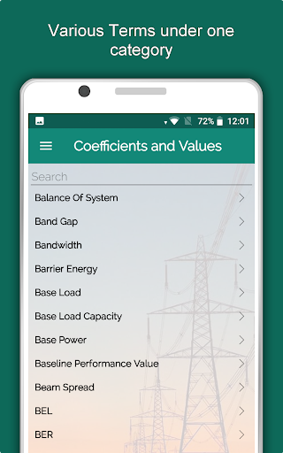 Screenshot of Electrical Engineering App