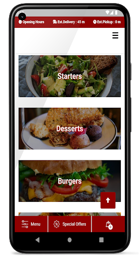 Android application Cheers Pizza screenshort