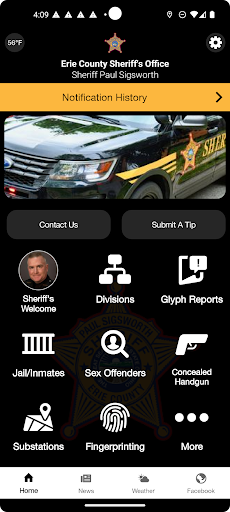 Android application Erie County Sheriff, OH screenshort