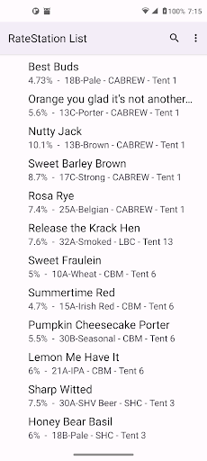 Android application Rate Station screenshort