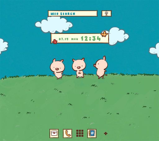 Android application Piglets on a Walk Theme +HOME screenshort