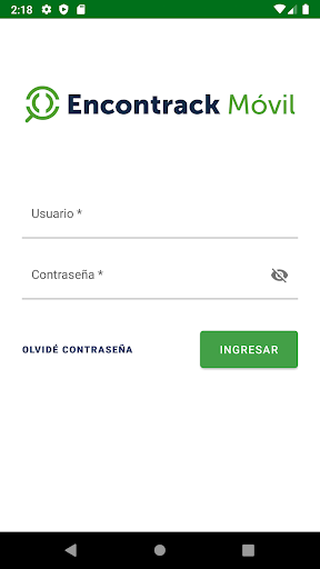 Android application Encontrack Móvil screenshort
