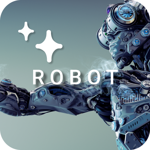 Robot Theme WhatsPlus Azul