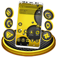 Yellow Speakers Launcher Theme