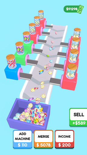 Android application Merge Candy Factory screenshort