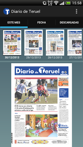 Android application Diario de Teruel screenshort