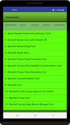 Bodybuilding & Gym Workout App Screen 3