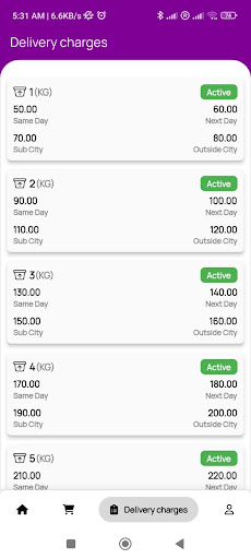 We Courier Merchant (NP) Screen 3