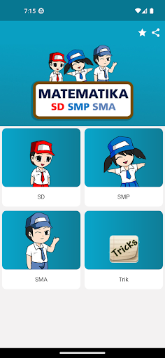 Android application Matematika SD SMP SMA screenshort