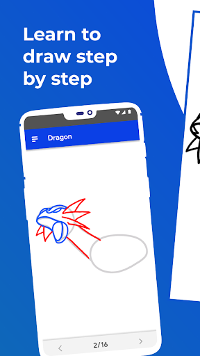 Android application How To Draw A Cool Dragon screenshort