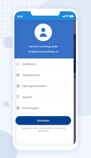 Android application memoria Wallet screenshort