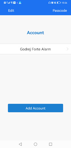 Godrej Forte Alarm Screen 2