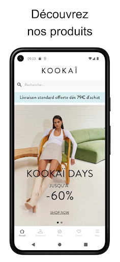 Android application Kookaï screenshort