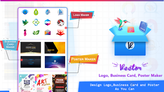 Vector : Poster Maker,Logo And Business Card Maker