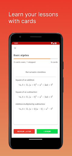 Android application Flashcards maker - LaTeX Cards screenshort