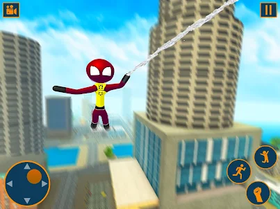 Flying Spider Stickman Hero 3D
