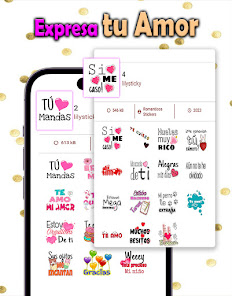 Screenshot 1 Stickers de Amor - Romanticos android