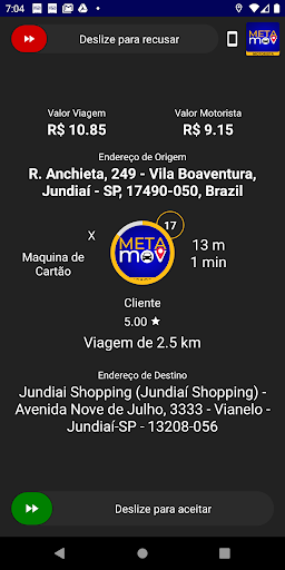 Android application Meta Mov - para o motorista screenshort