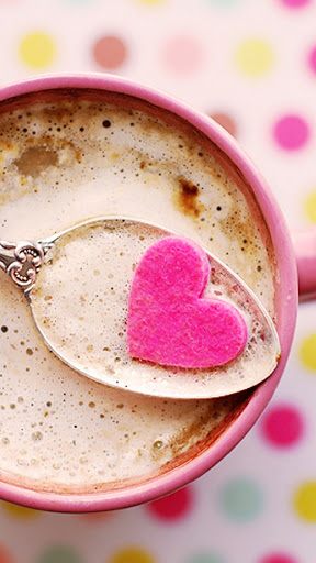 Android application pink love heart wallpaper screenshort