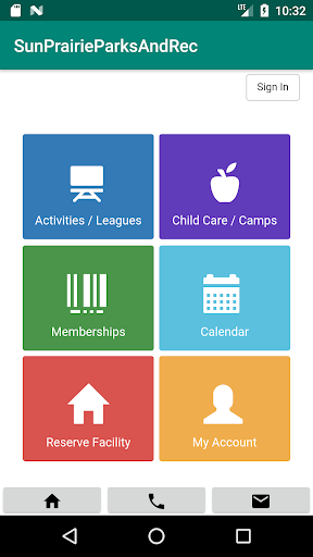 Android application Sun Prairie Recreation screenshort