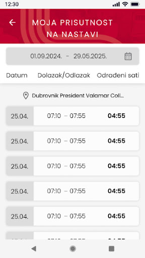 EVIDENCIJA NASTAVE Screen 2