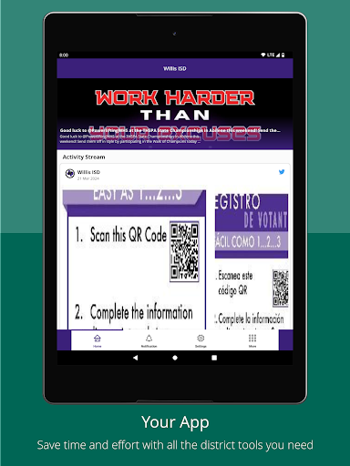 Android application Willis ISD screenshort