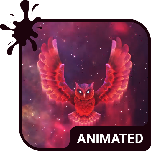 Space Owl Animated Keyboard + Live Wallpaper