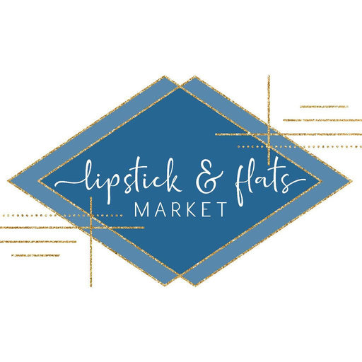 lipstick and flats market logo