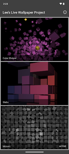 Android application Lee's Live Wallpaper Project screenshort