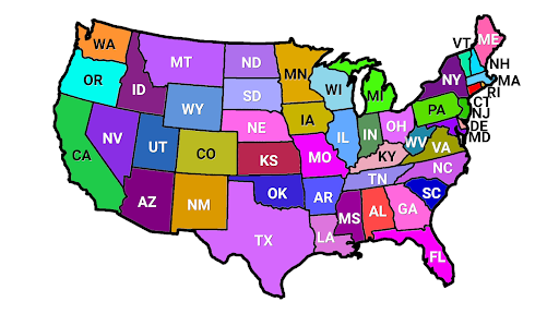 Screenshot of USA Map Puzzle