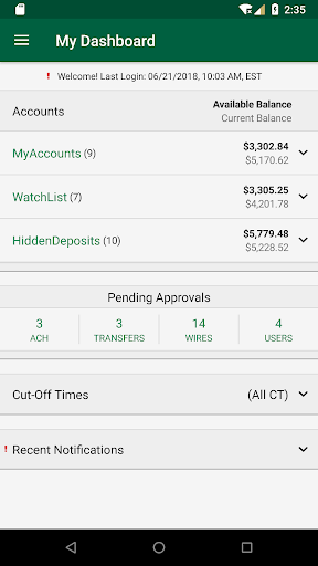 PGB Treasury Connect Mobile Screen 3