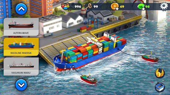 Port City Ship Tycoon MOD APK v1.17.0 [Unlimited Money] 4