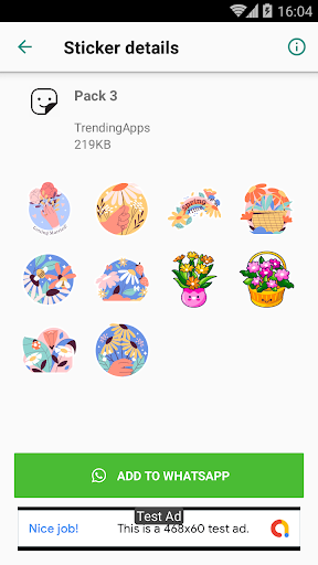 Android application Flowers Stickers : Wastickers screenshort