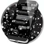 Cover Image of Download Black Bubbles SMS Theme  APK