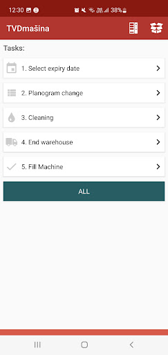 Televend Staff App Screen 2