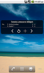 Tennis Livescore Widget Screenshot