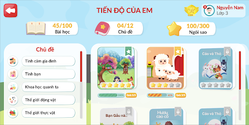 Android application Vui đọc cùng em screenshort