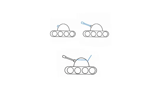 Cách vẽ xe tăng