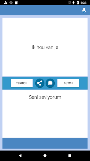 Turkish-Dutch Translator Screen 2