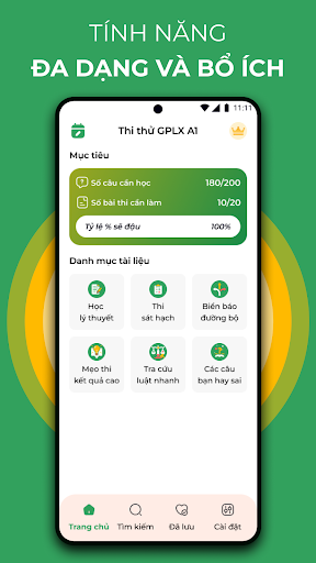 Android application Thi thử bằng lái xe a1 screenshort