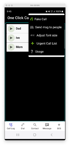 One click call - SOS Screen 2