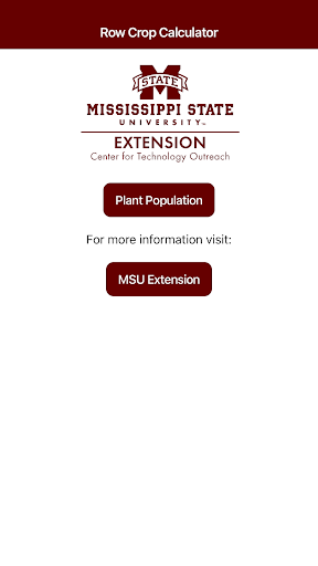 Android application MSUES Row Crop Calc screenshort