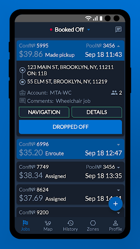 Android application CTG Driver screenshort
