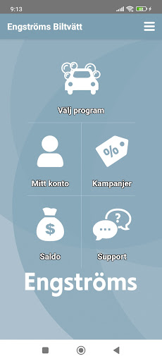 Android application Engströms Biltvätt screenshort