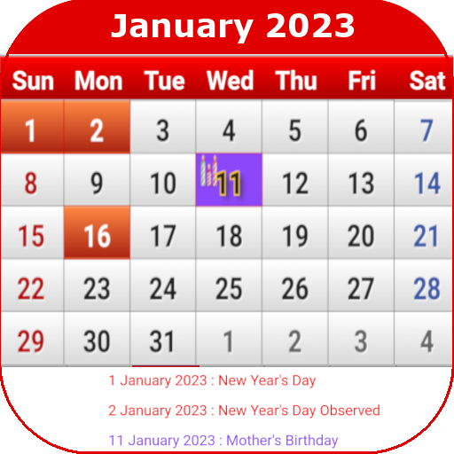 US Calendar 2023 6.0.2 Icon