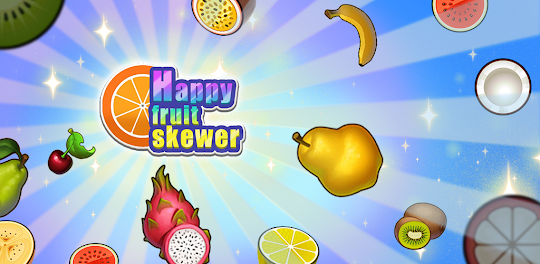 Happy fruit skewer