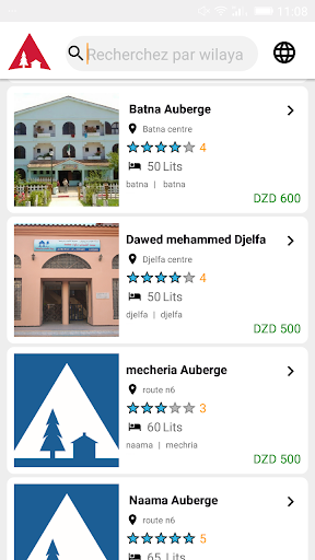 Android application Auberge Dz screenshort