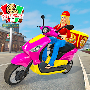 Moto Bike Pizza Delivery – Girl Food Game  Icon