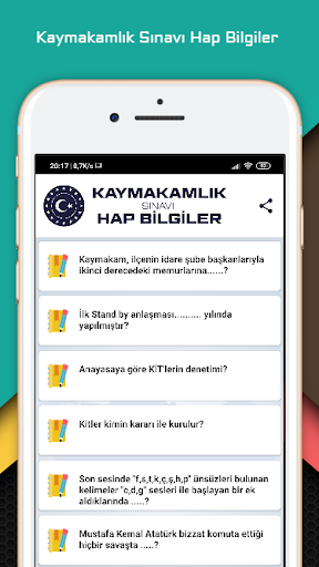Android application Kaymakamlık Sınavı HapBilgiler screenshort